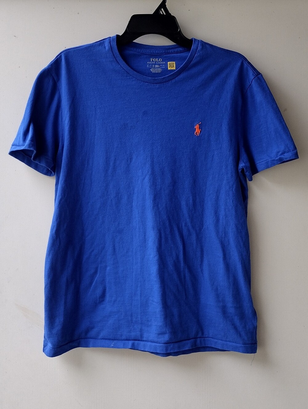Polo Ralph Lauren Men’s Size M Blue Solid Crew Neck Logo Short Sleeve T-Shirt